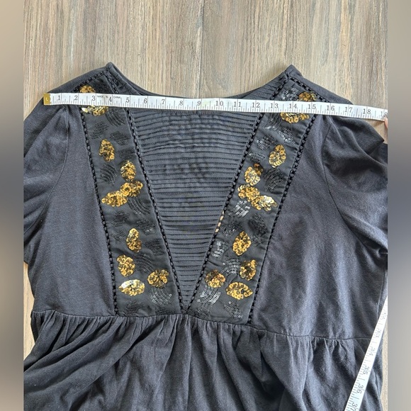 NWT Anthropologie Neale Sequin Peplum Top Sz XL Night Out Whimsigoth Renaissance - Picture 14 of 16